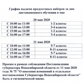 График выдачи продуктовых наборов для учащихся льготных категорий! (20-21 мая) График выдачи продуктовых наборов для учащихся льготных категорий! (20-21 мая)