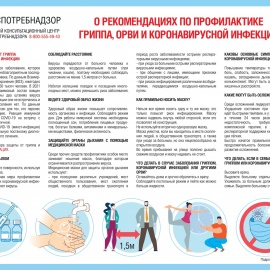 О рекомендациях по профилактике гриппа, ОРВИ и коронавирусной инфекции